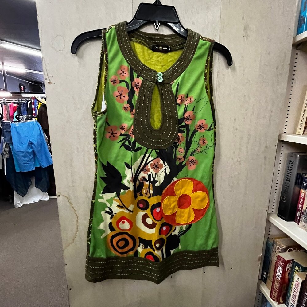 Smashed Lemon Colorful Sleeveless Top